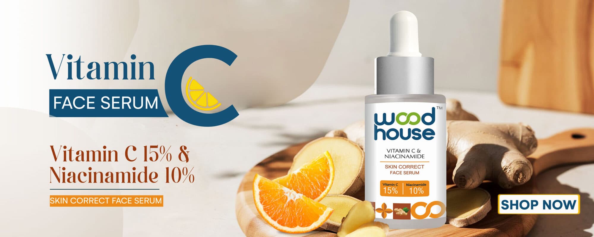 Wood House Vitamin C & Niacinamide face serum, shop now