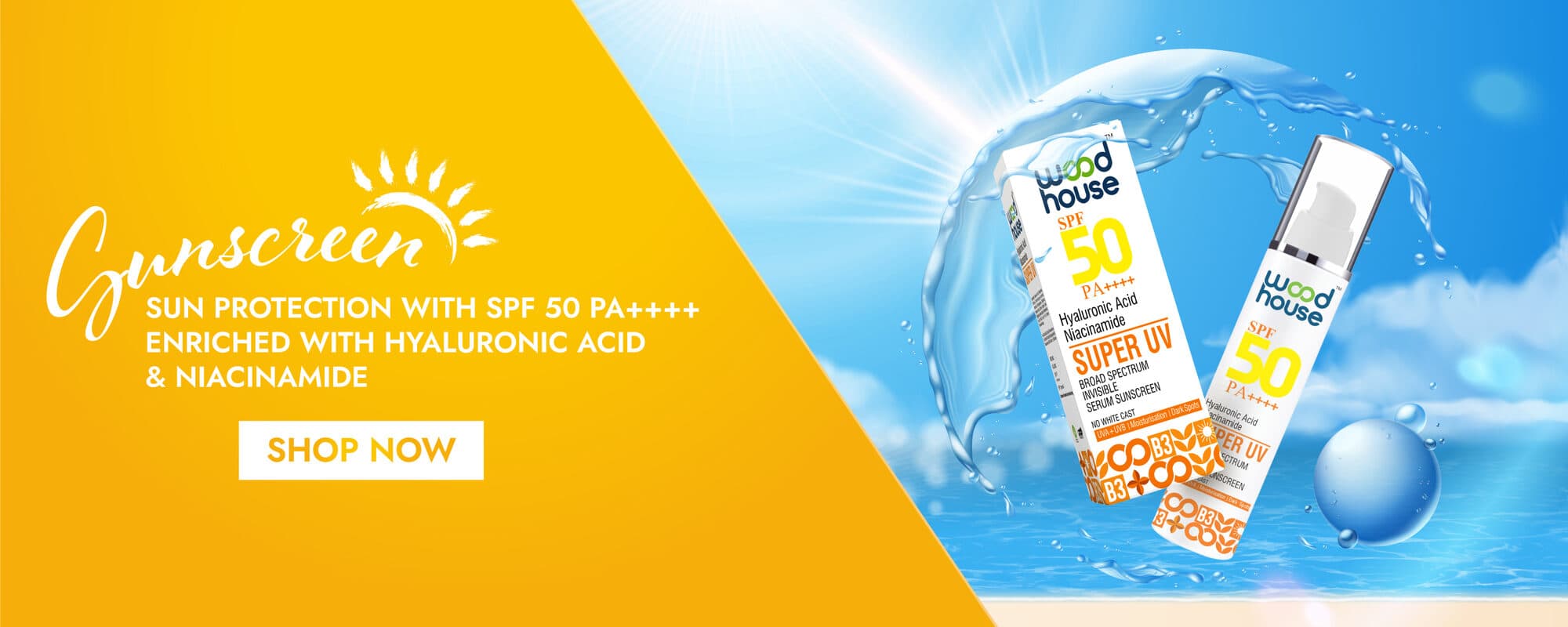 Wood House Super UV SPF 50 sunscreen, shop now